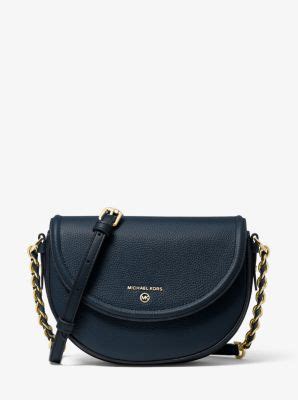 michael kors jet set medium pebbled leather half dome crossbody|jet set leather crossbody.